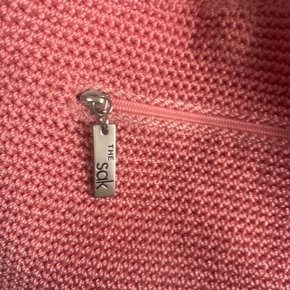 The Sak y2k Pink crochet bag shoulder bag fisherman boho beach knit - Picture 3 of 15